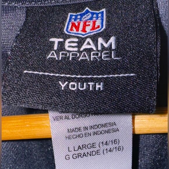 NFL New England Patriots Boys Gray Zip Front Logo Jacket. Youth Large. 14. 16. - Picture 8 of 9